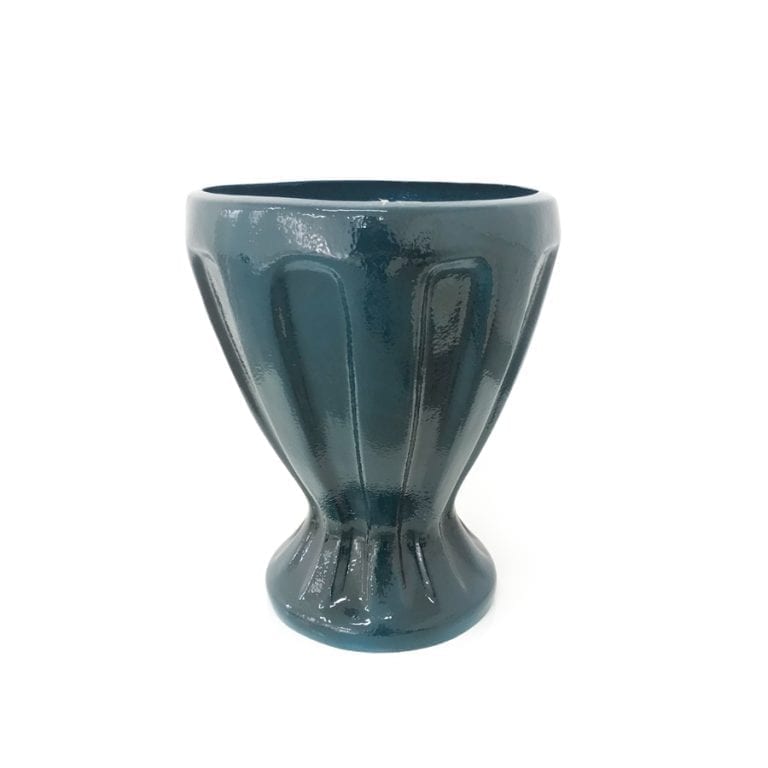 Vaso Calice Esmaltado Fibra Jardim (39x49cm) - azul verniz