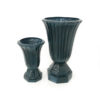 Vaso Taça Romana Esmaltado Fibra Jardim - azul verniz