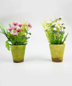 Vaso de Margarida Arranjo Artificial (20cm)