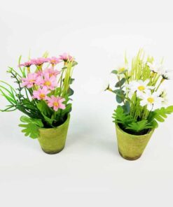 Vaso de Margarida Arranjo Artificial (20cm)