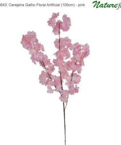 #05643: Cerejeira Galho Artificial (100cm) - rosa