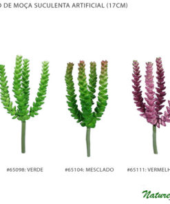 Dedo de Moça Suculenta Artificial (17cm)