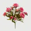 Rosa Buquê Floral Artificial 9H (42cm) - rosa
