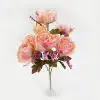 Peony Rosa Buquê Floral Artificial 7F (55cm)