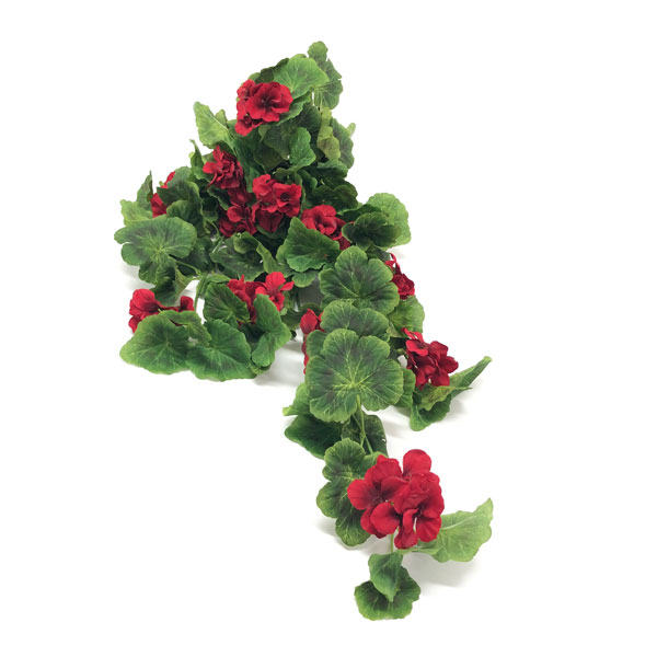 Gerânio Vermelho Pendente Folhagem Artificial 9H (80cm) - Nature Flores
