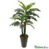 Palmeira Areca 3 Troncos Árvore Artificial (1,80m) em Vaso Dixie Cônico Alto (40x54cm) – bronze Estilo moderno com borda reta