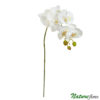 Orquídea Borboleta Flor Artificial em Silicone 7F (94cm) - branco