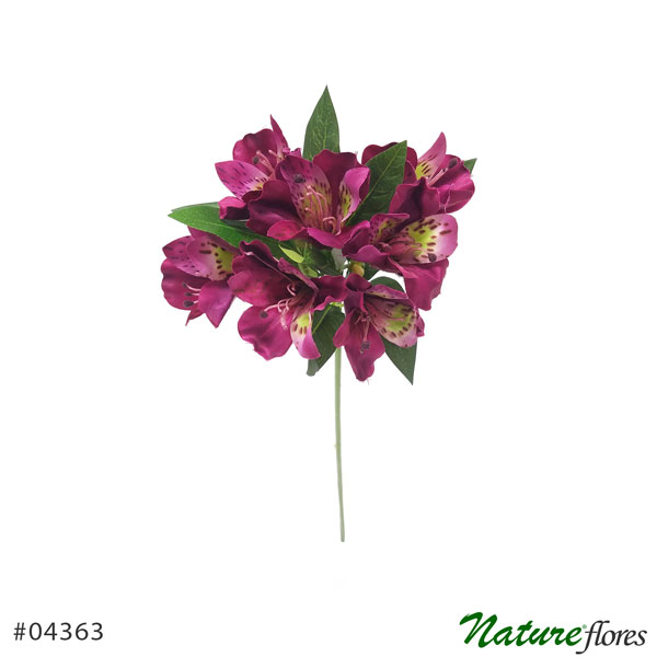 #04363: Astromélia Galho Flor Artificial (47cm) - maúve