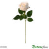 #64886: Rosa Aveludada Galho Artificial (50cm) - creme