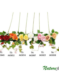Galho de Rosa Flor Artificial 2F 1BT(85cm)