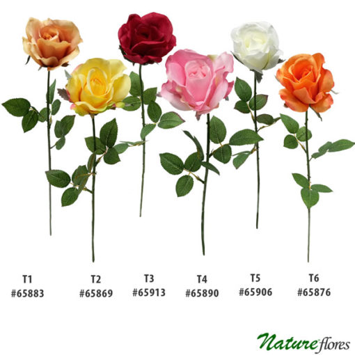 Galho de Rosa Flor Artificial 1F (70cm)