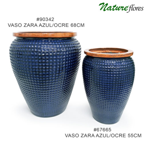 Vaso Fibra Zara - Azul/Ocre