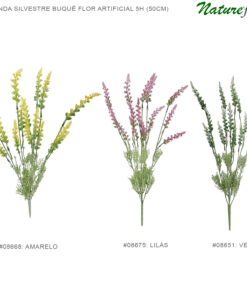 Lavanda Silvestre Buquê Flor Artificial 5H (50cm)
