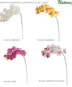 Orquídea Phalaenopsis Flor Artificial 9FL (76cm)