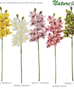Cymbidium Orquídea Galho Artificial (62cm)