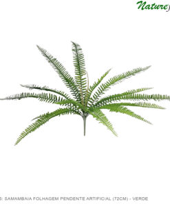 #95095: Samambaia Folhagem Pendente Artificial (72cm) - verde