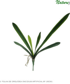 Folha de Orquídea Oncidium Artificial 6F (50cm)