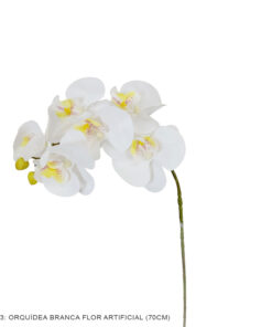 Alternative view of Orquídea Branca Flor Artificial (70cm)
