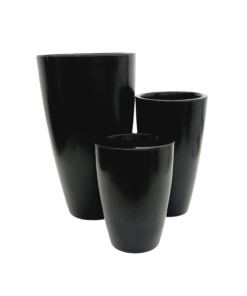 Vaso Pérola Cônico Preto (40 - 70 cm)