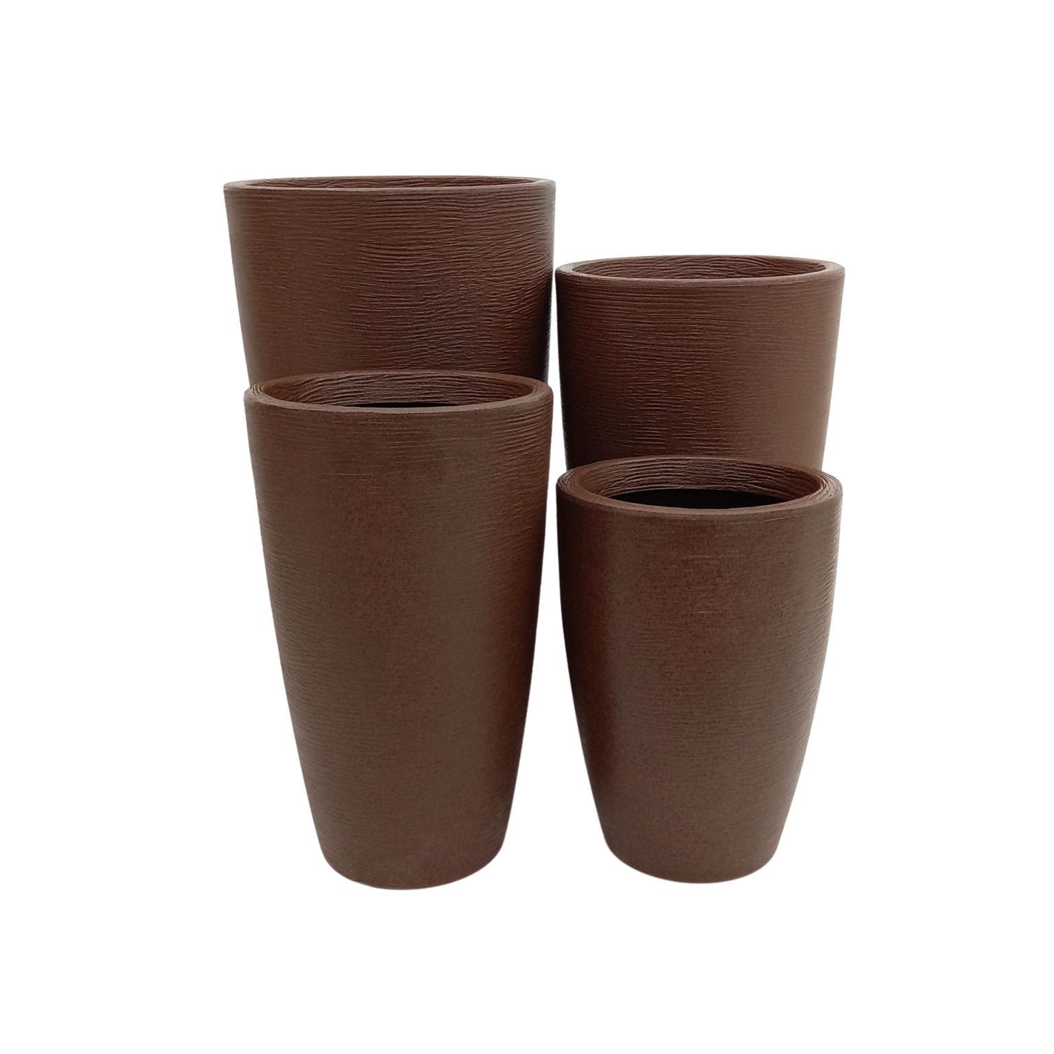 Vaso conico Perla in resina diametro 50 cm e altezza cm.76