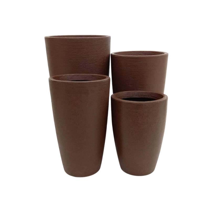 Vaso Conico Leonardo 029557 Colore Chiaro, Altezza 70 Cm, Design Elegante E Minimalista Per Arredamento Moderno