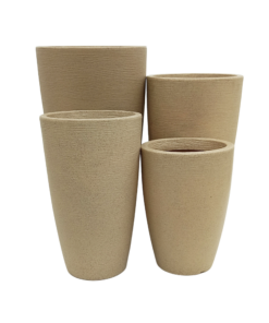 Vaso Grafiato Cônico Bege