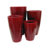 Vaso Pérola Cônico Vermelho