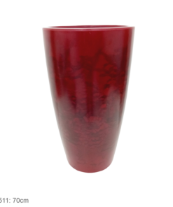 #01511: Vaso Pérola Cônico Vermelho 4 (70cm)