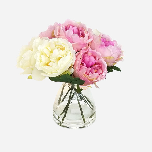 Peónia Buquê Floral Artificial 5FL (48cm) - Imagem 3