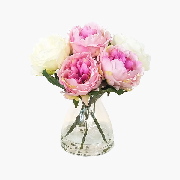 Peónia Buquê Floral Artificial 5FL (48cm) - Imagem 4
