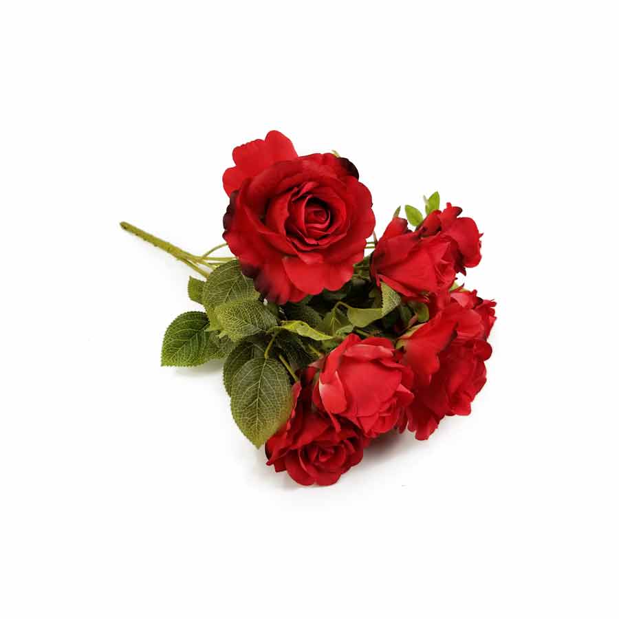 Buquê de Rosas Vermelhas Artificial 10FL (50cm) - Imagem 2
