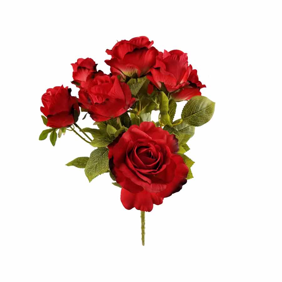 Buquê de Rosas Vermelhas Artificial 10FL (50cm) - Imagem 3