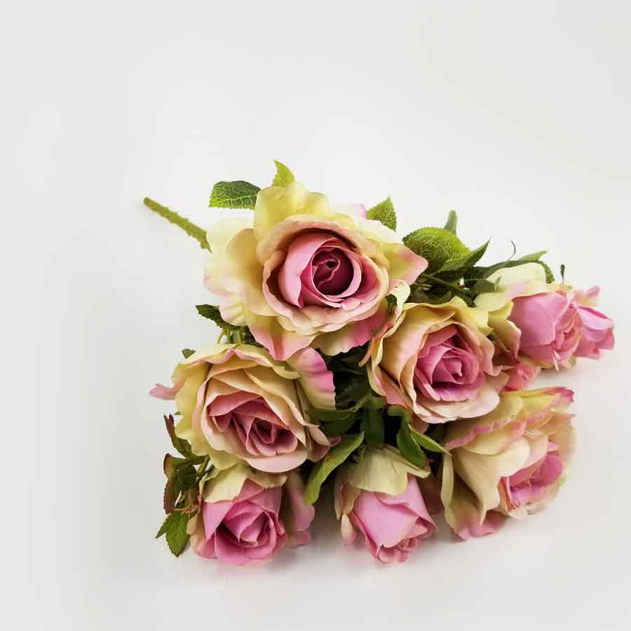 Buquê de Rosas Rosa Mesclado Artificial 10FL (50cm) - Imagem 3