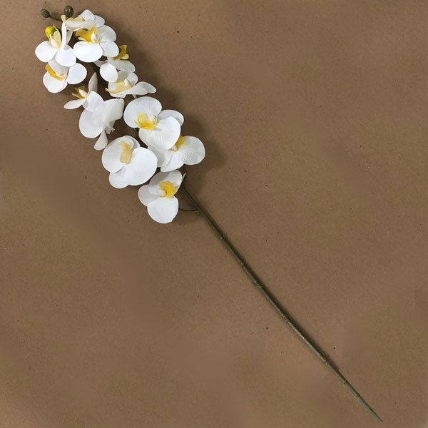 Orquídea Borboleta Branca Flor Artificial em Silicone (57cm) - Imagem 6