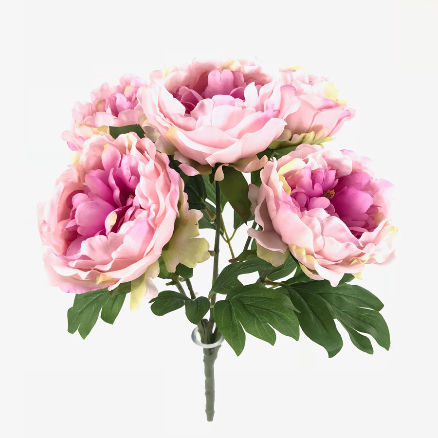 Peónia Buquê Floral Artificial 5FL (48cm) - Imagem 6