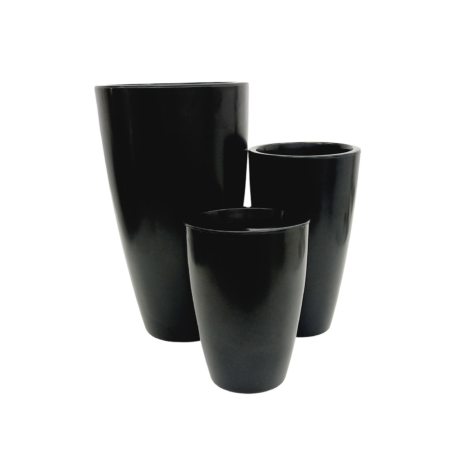 Vaso Pérola Cônico Preto (40 - 70 cm)