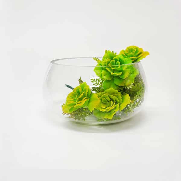 Vaso Vidro Transparente Redondo (18x12cm)
