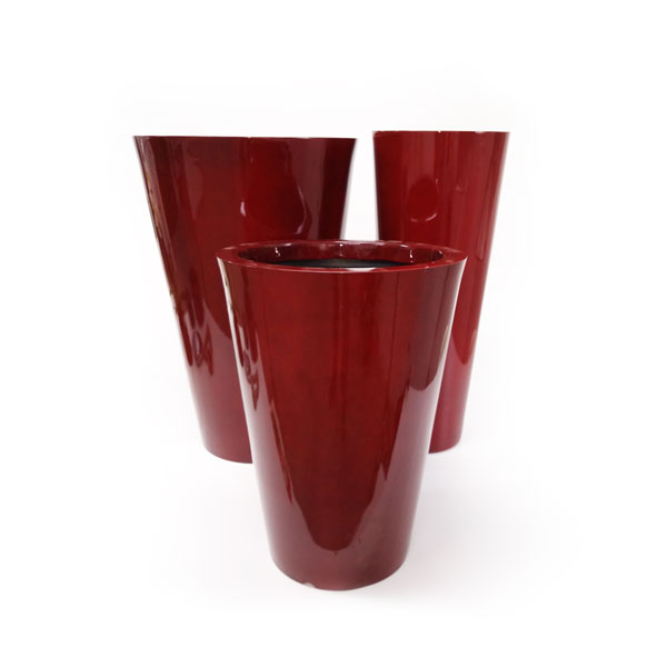Vaso Dixie em Polietileno Cônico Alto - Vermelho Royal - Imagem 8