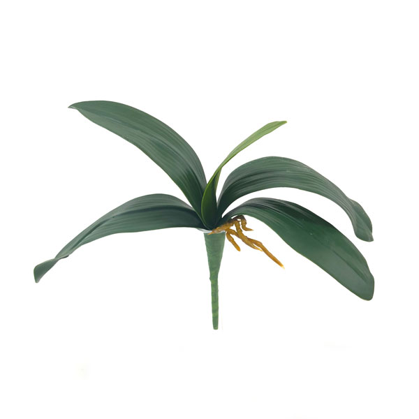 Folhas de Orquídea Artificial com Raiz 5F (27cm) - Imagem 3