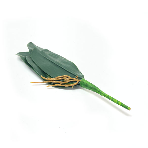 Folhas de Orquídea Artificial com Raiz 5F (27cm) - Imagem 4