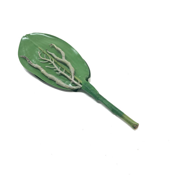 Folha Artificial de Orquídea com Raiz 4F (23cm) - Imagem 3