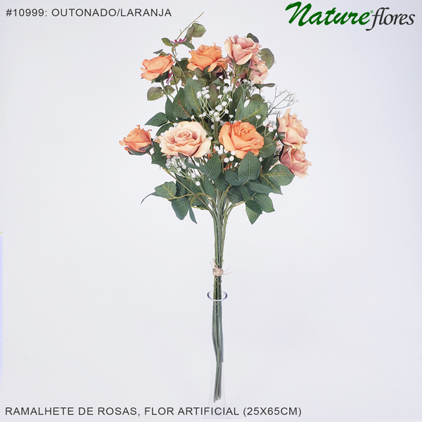 Ramalhete de Rosas e Mosquitinho Flor Artificial (25x65cm) - Imagem 4