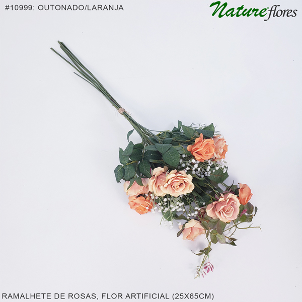 Ramalhete de Rosas e Mosquitinho Flor Artificial (25x65cm) - Imagem 5