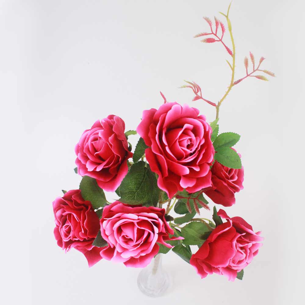 Rosa artificial 6F (45cm) - Imagem 7