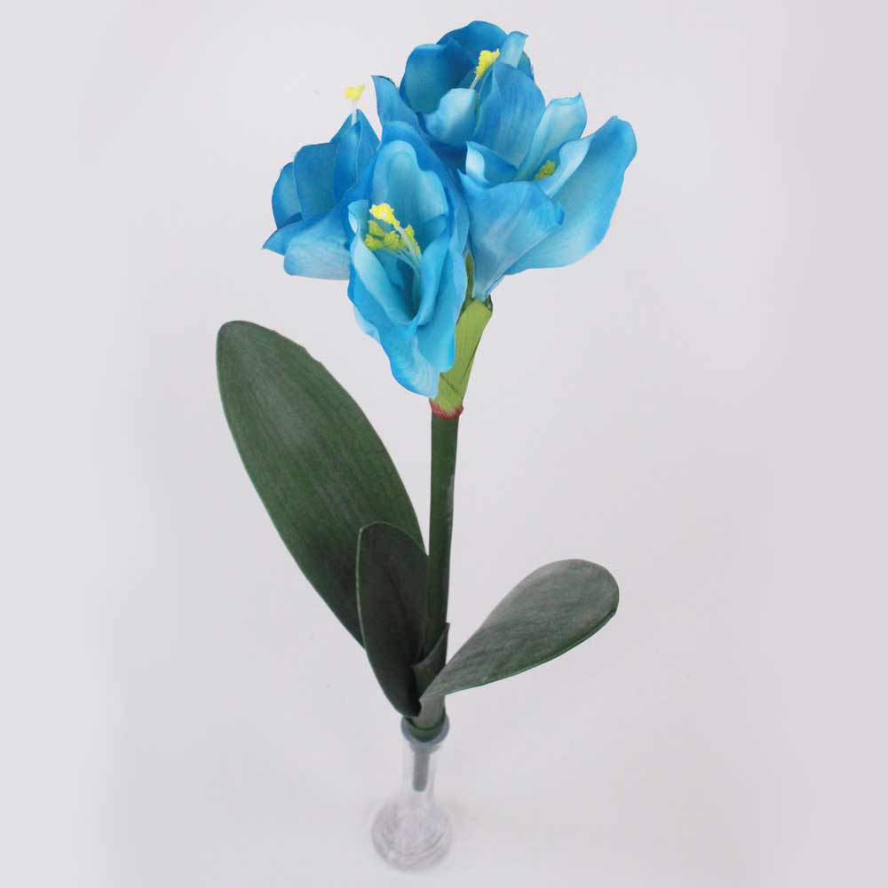 Amarílis Azul Galho Floral Artificial (60cm) - Imagem 12