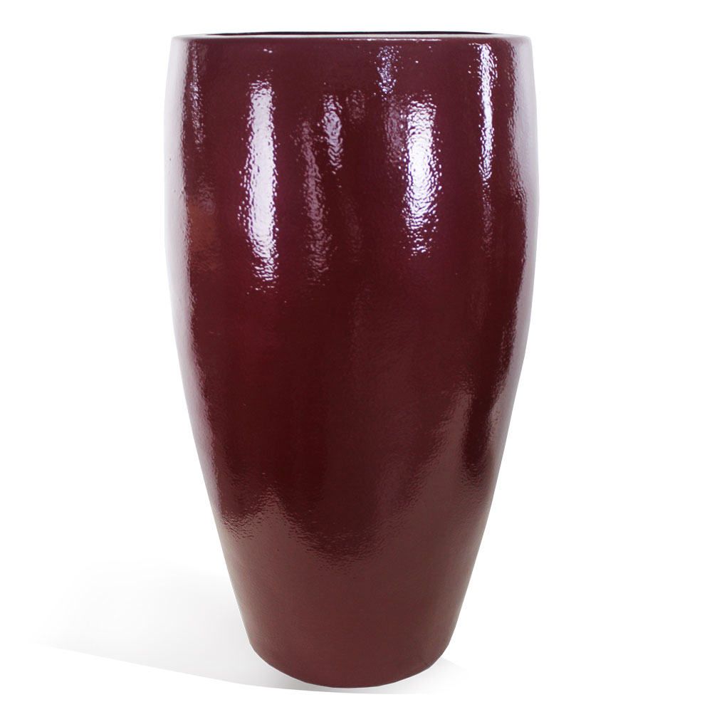 Vaso Esmaltado Fibra Jardim - vermelho