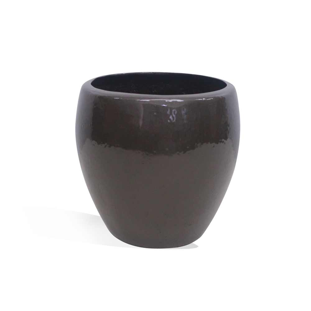 Vaso Esmaltado Fibra Jardim - bronze