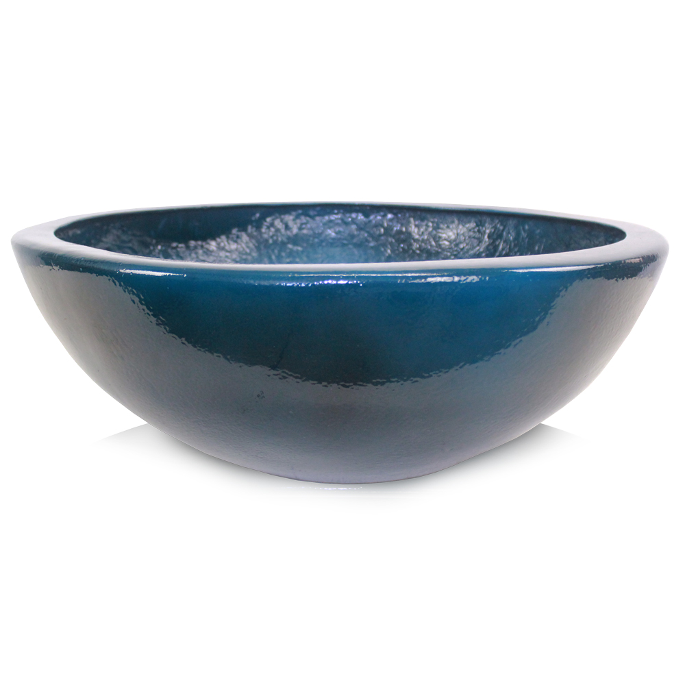 Vaso Esmaltado Fibra Jardim - azul verniz - Imagem 4