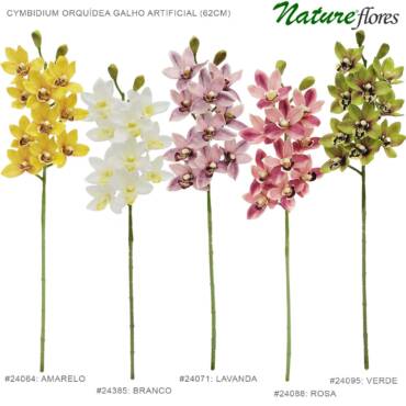Cymbidium Orquídea Galho Artificial (62cm)