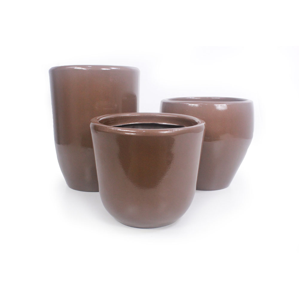Vaso Dixie em Polietileno - Marrom